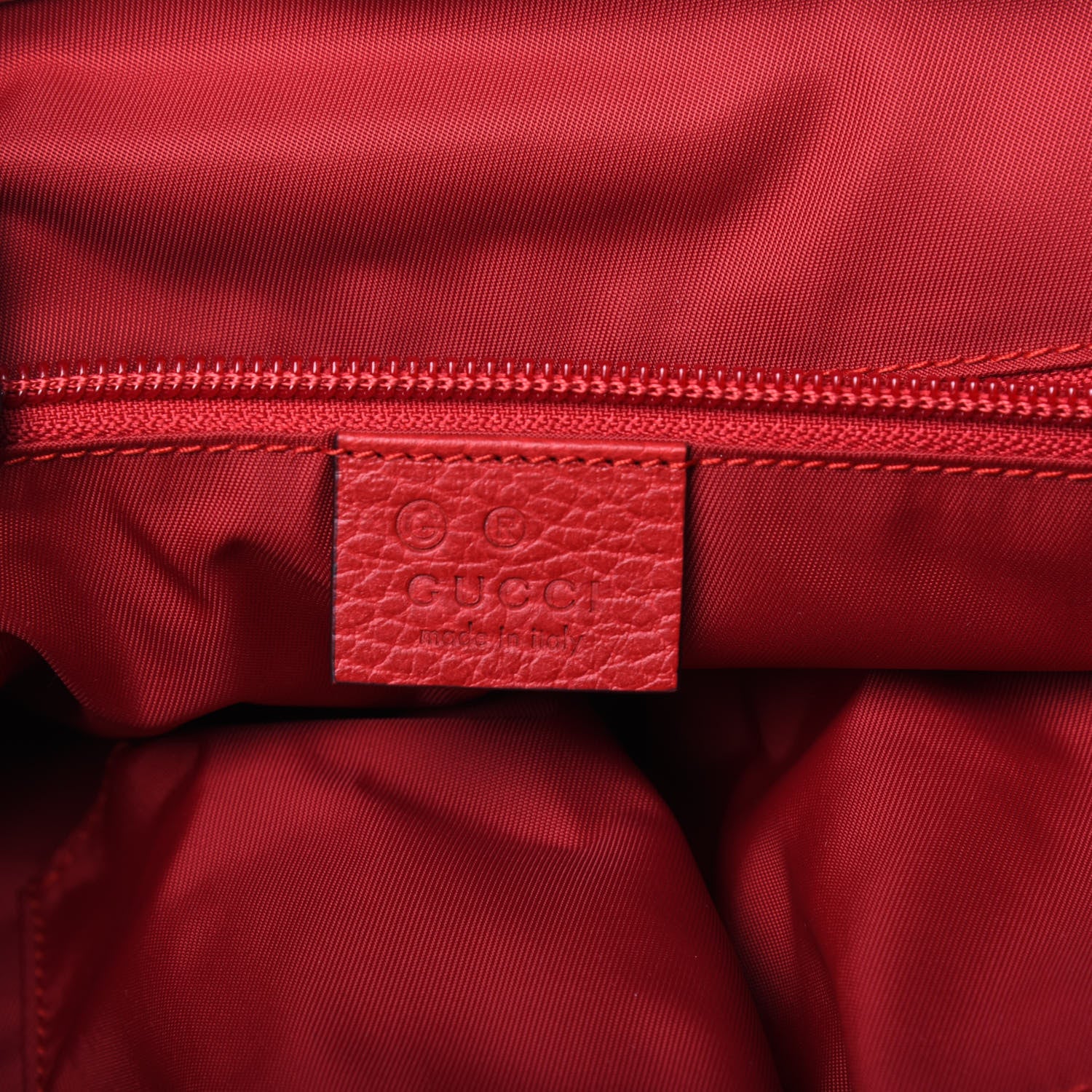 Gucci Nylon Monogram Double Buckle Flap Messenger Bag Vibrant Red 8 of 12