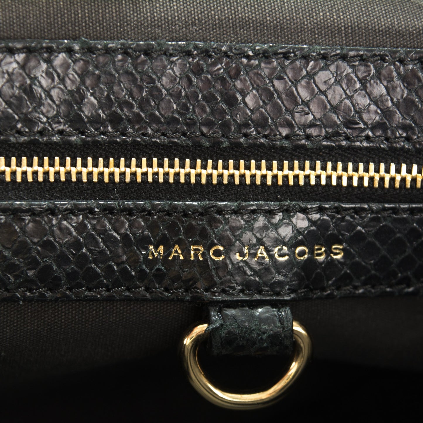 Python Effect Quilted Rio Stardust Satchel Black