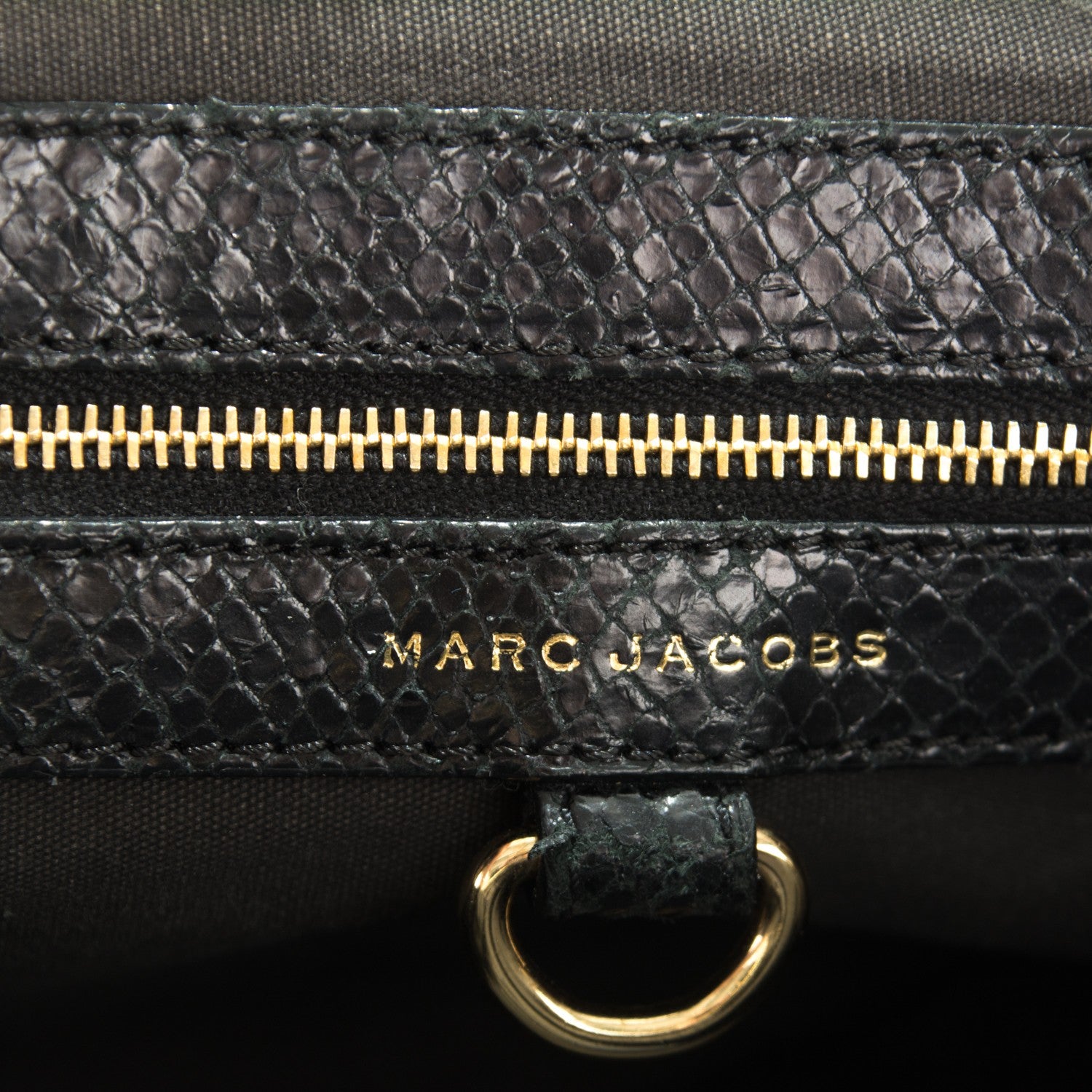 Marc Jacobs Python Effect Quilted Rio Stardust Satchel Black 7 of 10