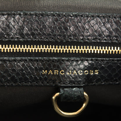 Marc Jacobs Python Effect Quilted Rio Stardust Satchel Black 7 of 10