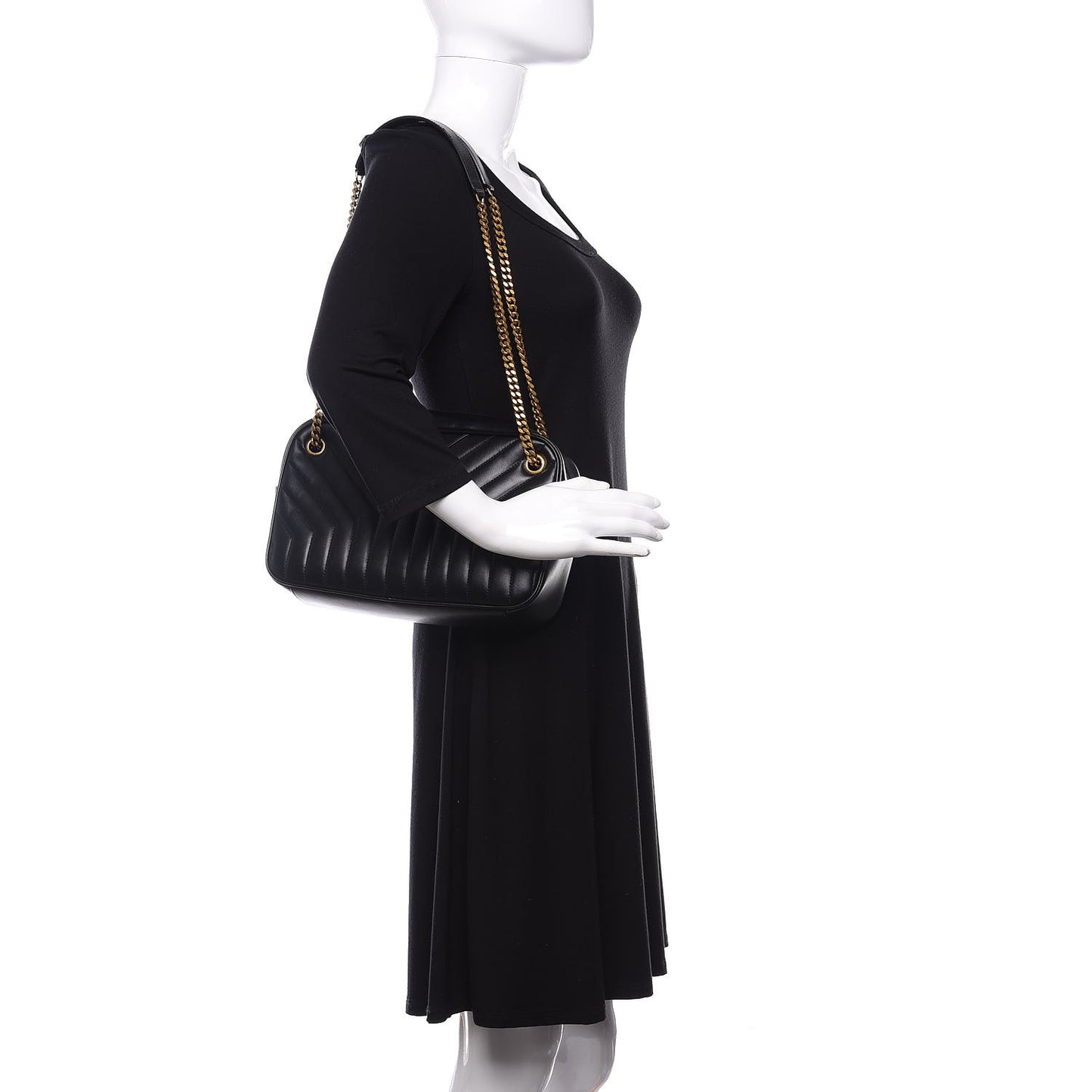 Calfskin Matelasse Joan Camera Bag Black