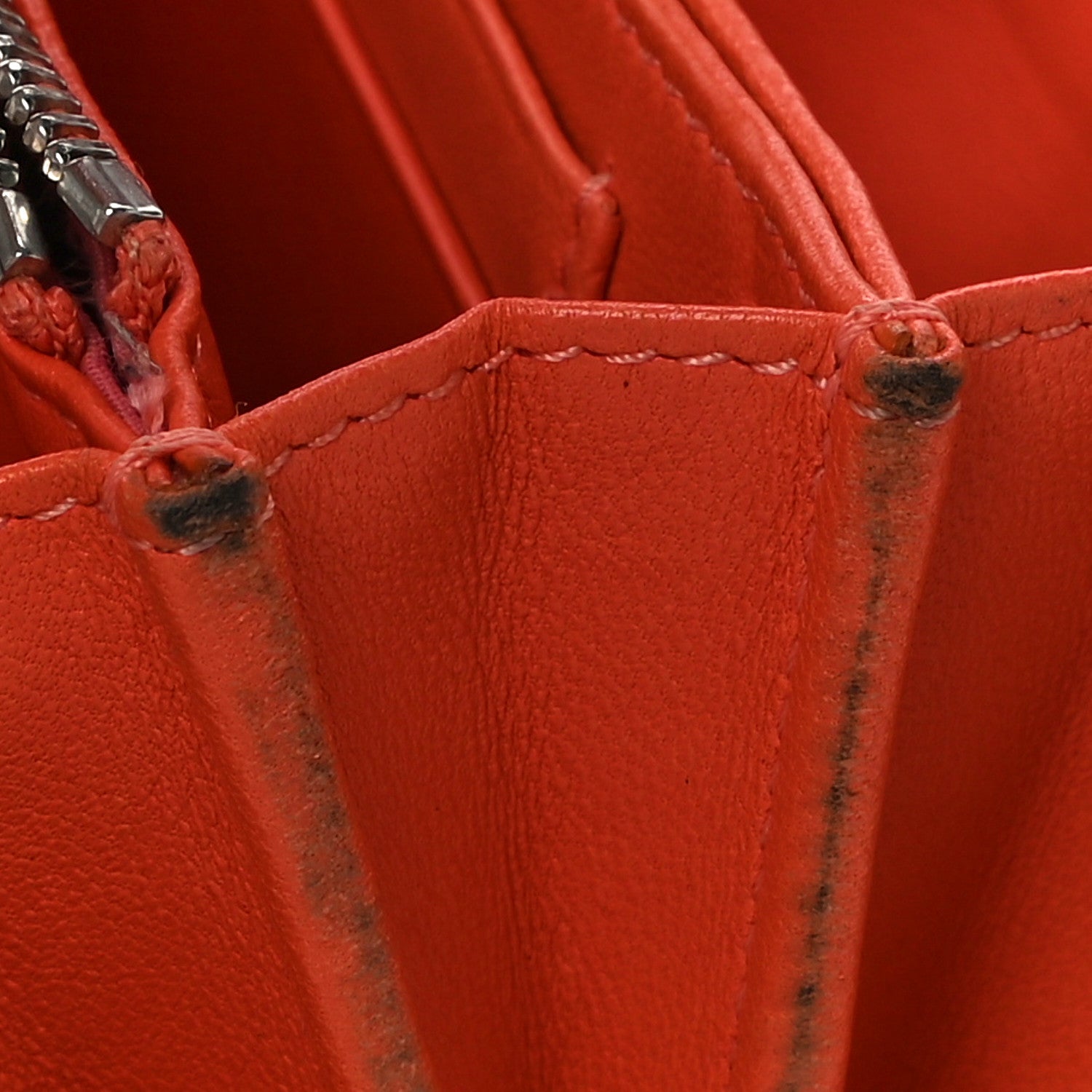 Christian Dior Calfskin Cannage Medium Diorama Voyageur Wallet Orange 18 of 24