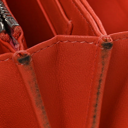Christian Dior Calfskin Cannage Medium Diorama Voyageur Wallet Orange 18 of 24