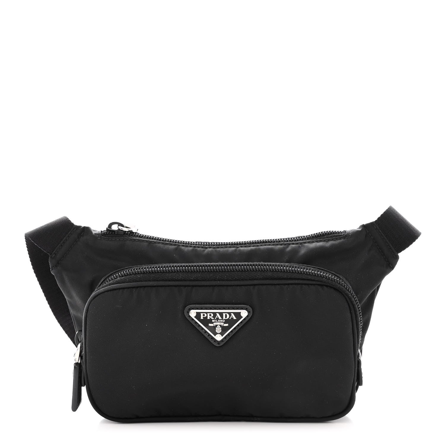 Prada Tessuto Nylon Saffiano Belt Bag Black 1 of 13