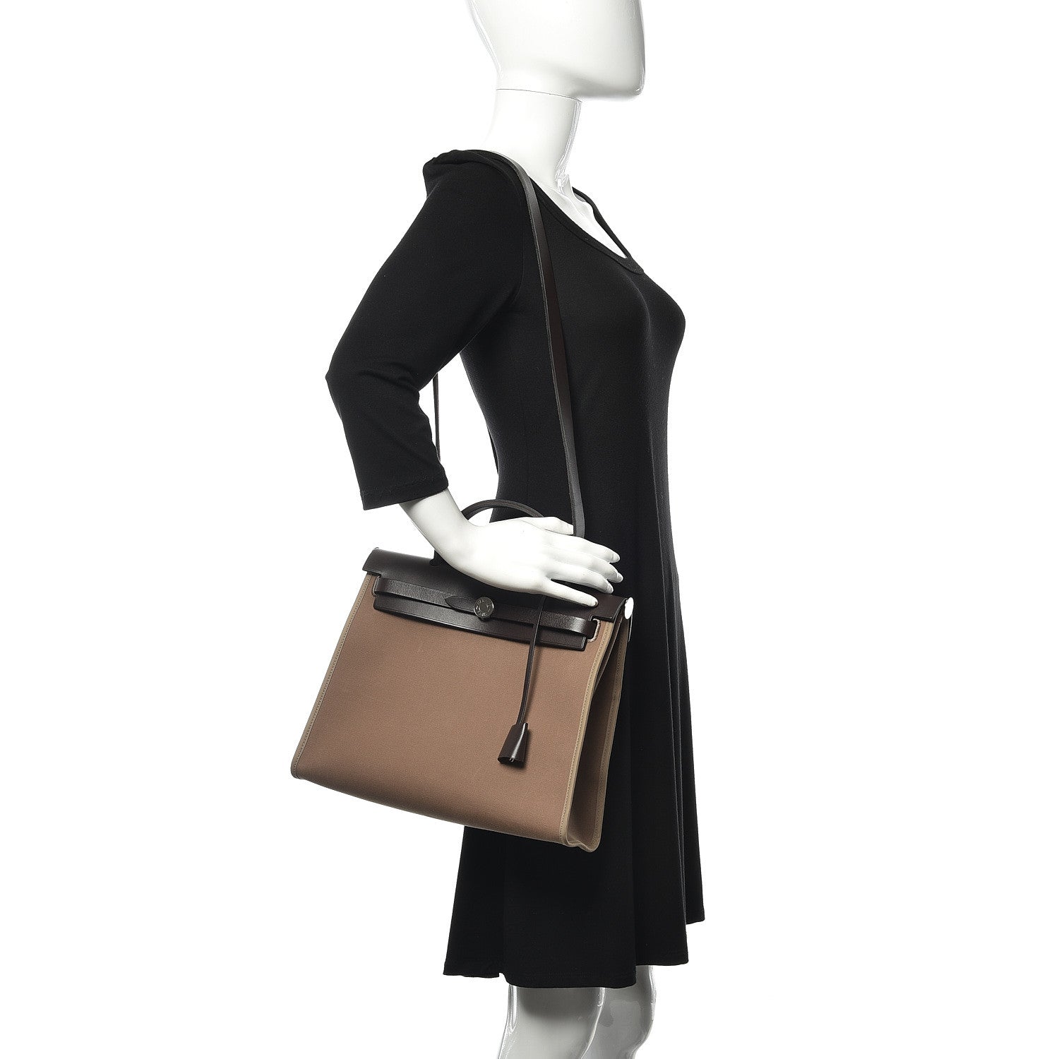 Hermes Vache Hunter Toile Herbag Zip 31 PM Etoupe Ebene 2 of 12