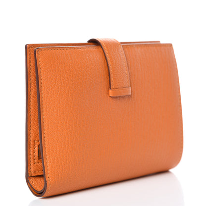 Hermes Chevre Mysore Bearn Compact Wallet Orange 3 of 14