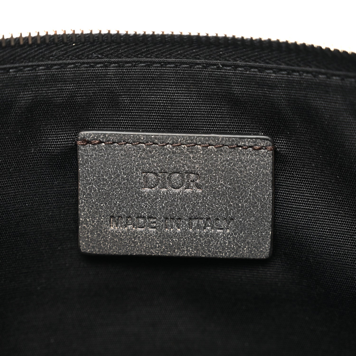 Christian Dior Calfskin 1947 Lily of The Valley Pouch Grey 1430795