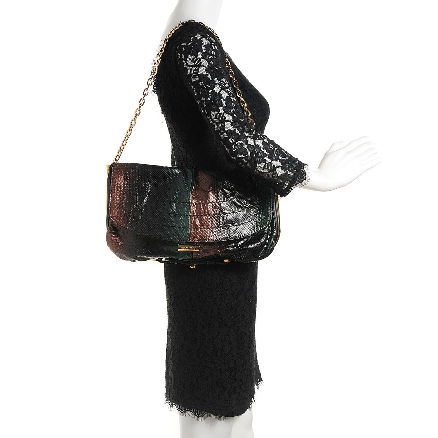 Jimmy Choo Python Arad Clutch Multicolor 2 of 8