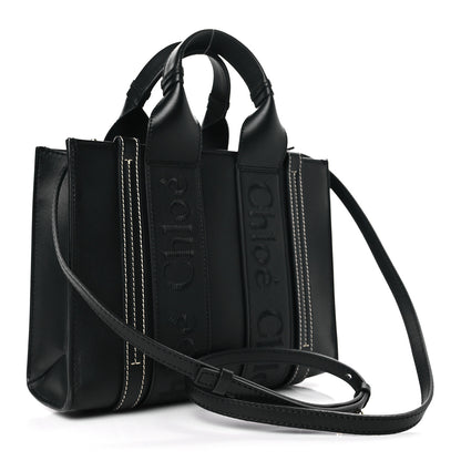 Chloe Calfskin Small Woody Tote Black 3 of 9
