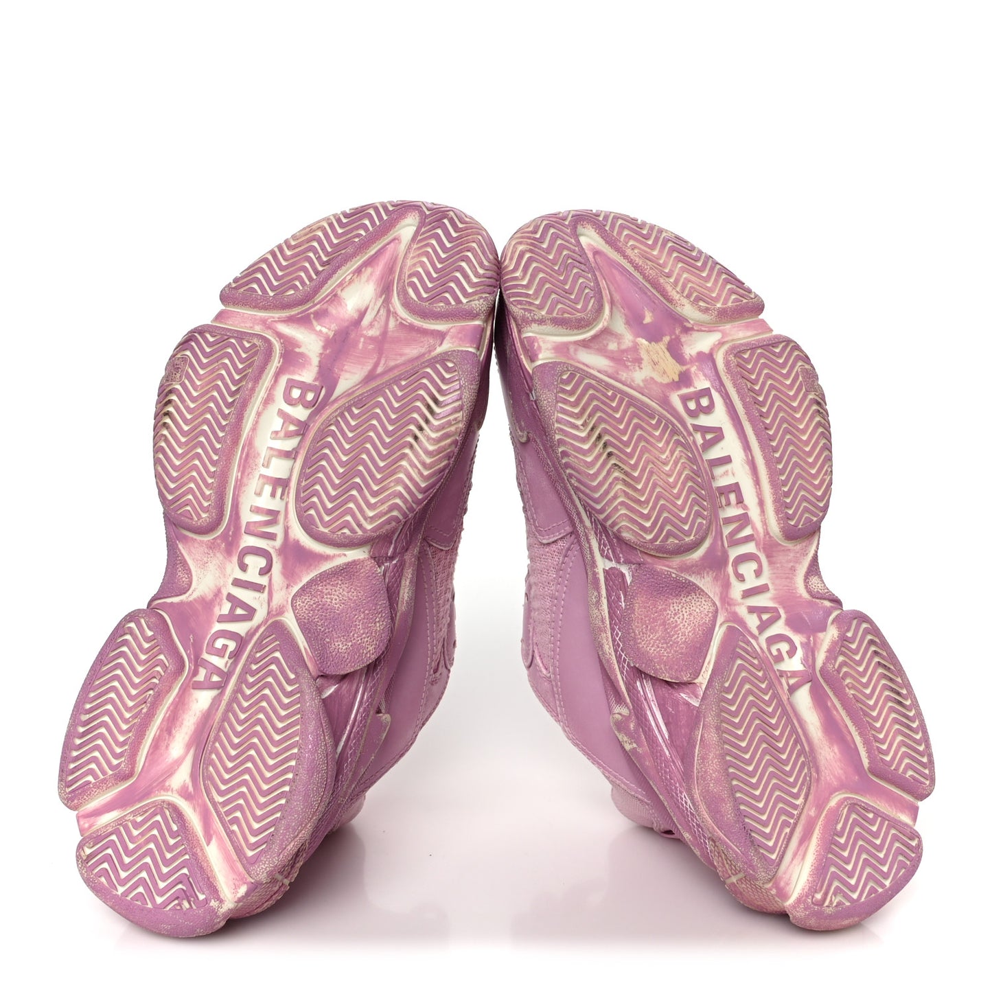 Fabric Mesh Distressed Womens Triple S Sneakers 36 Pink
