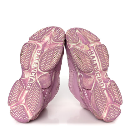 Balenciaga Fabric Mesh Distressed Womens Triple S Sneakers 36 Pink 6 of 9