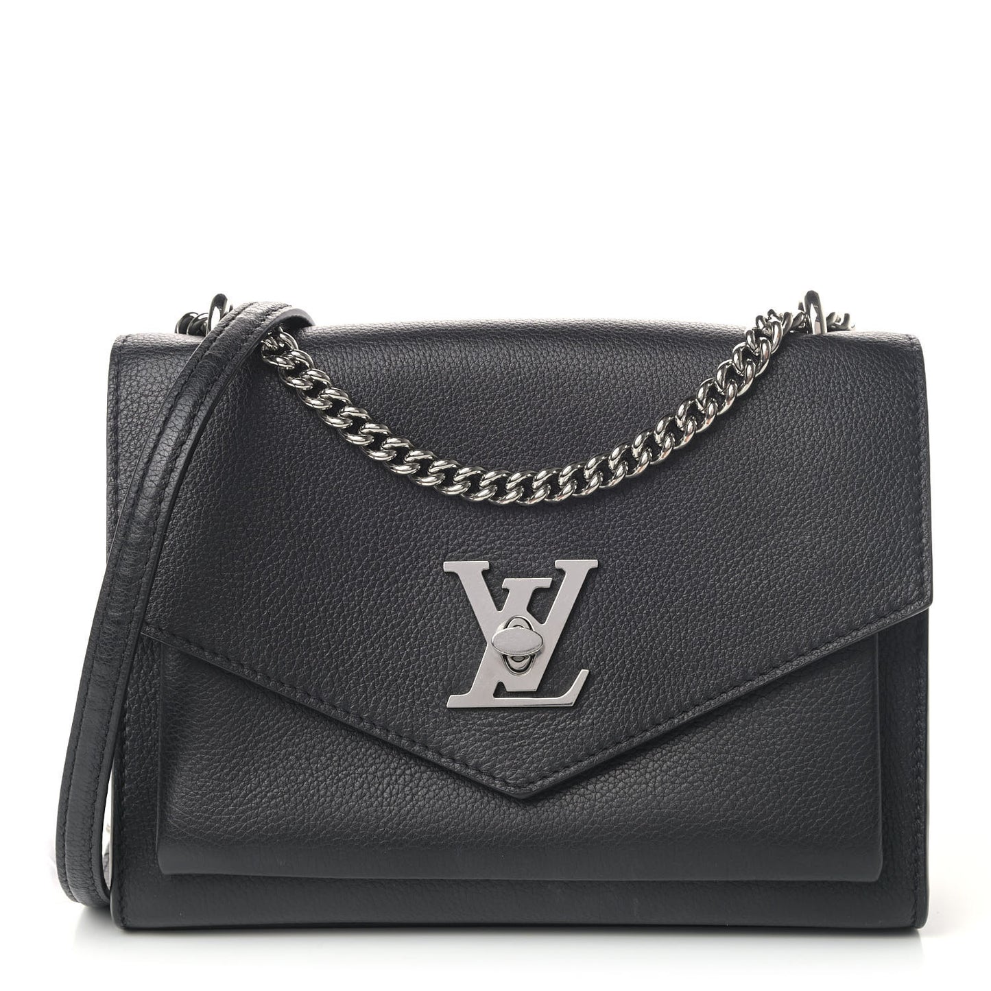 Soft Calfskin Mylockme Chain Bag BB Black