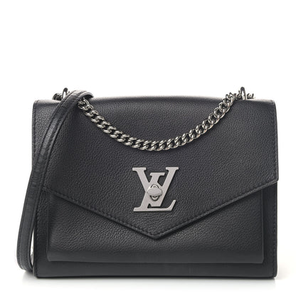 Louis Vuitton Soft Calfskin Mylockme Chain Bag BB Black 1 of 4