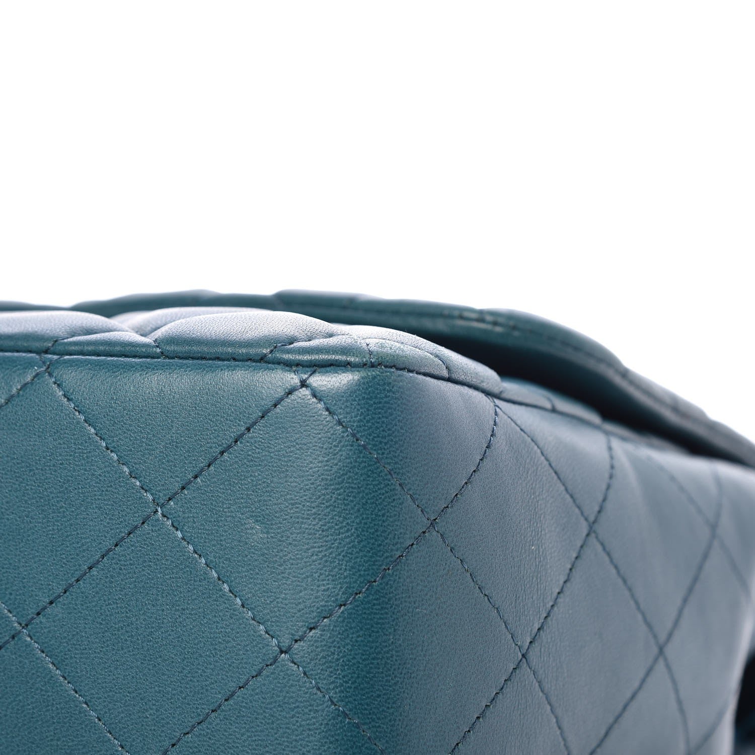 Chanel Lambskin Quilted Jumbo Single Flap Turquoise 12 of 15