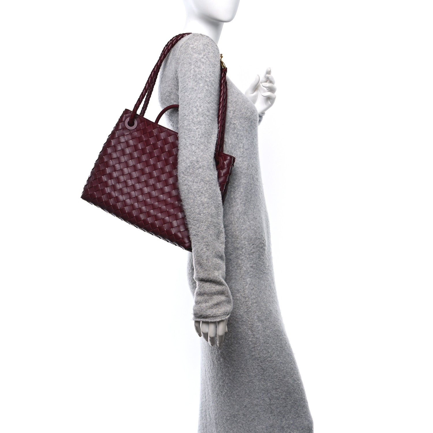 Bottega Veneta Nappa Intrecciato Small Andiamo Shoulder Bag Barolo 2 of 9