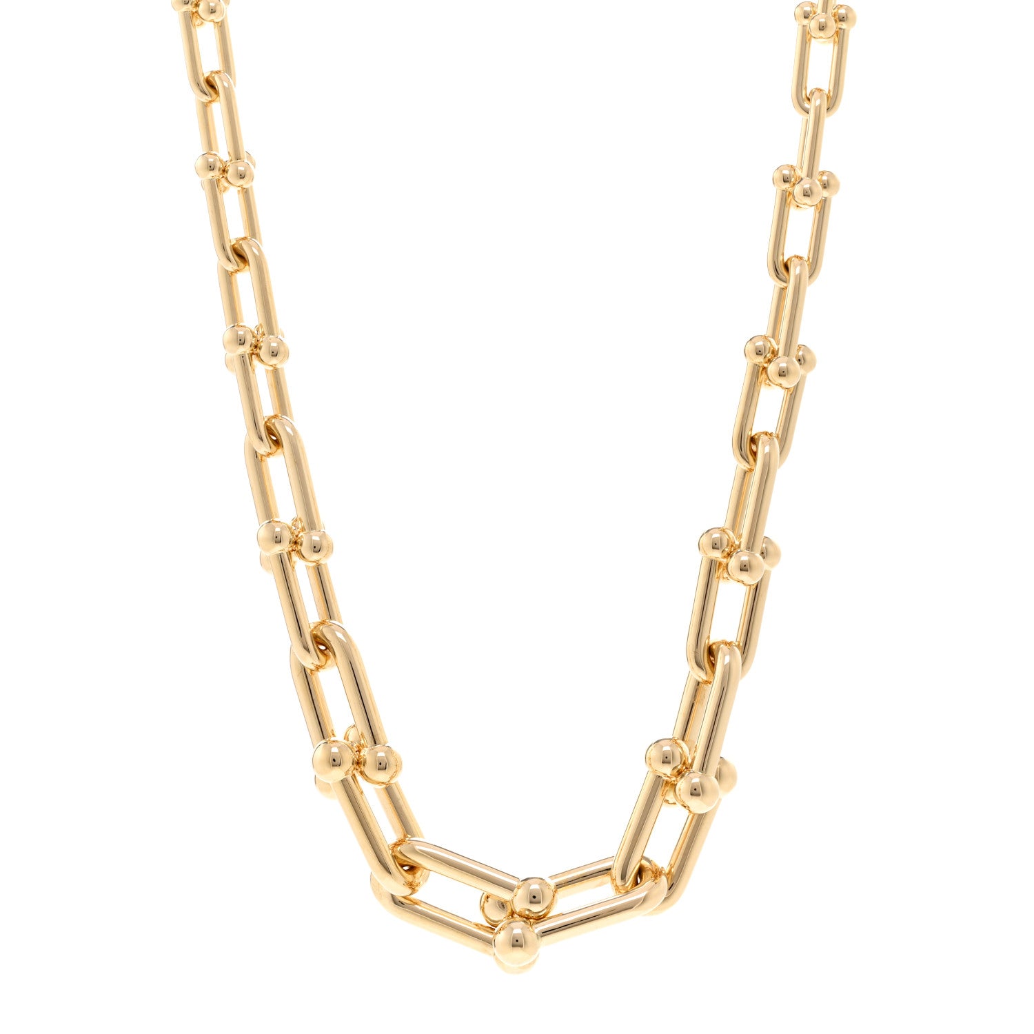 Tiffany 18K Yellow Gold Hardwear Graduated Link Necklace 1 of 6