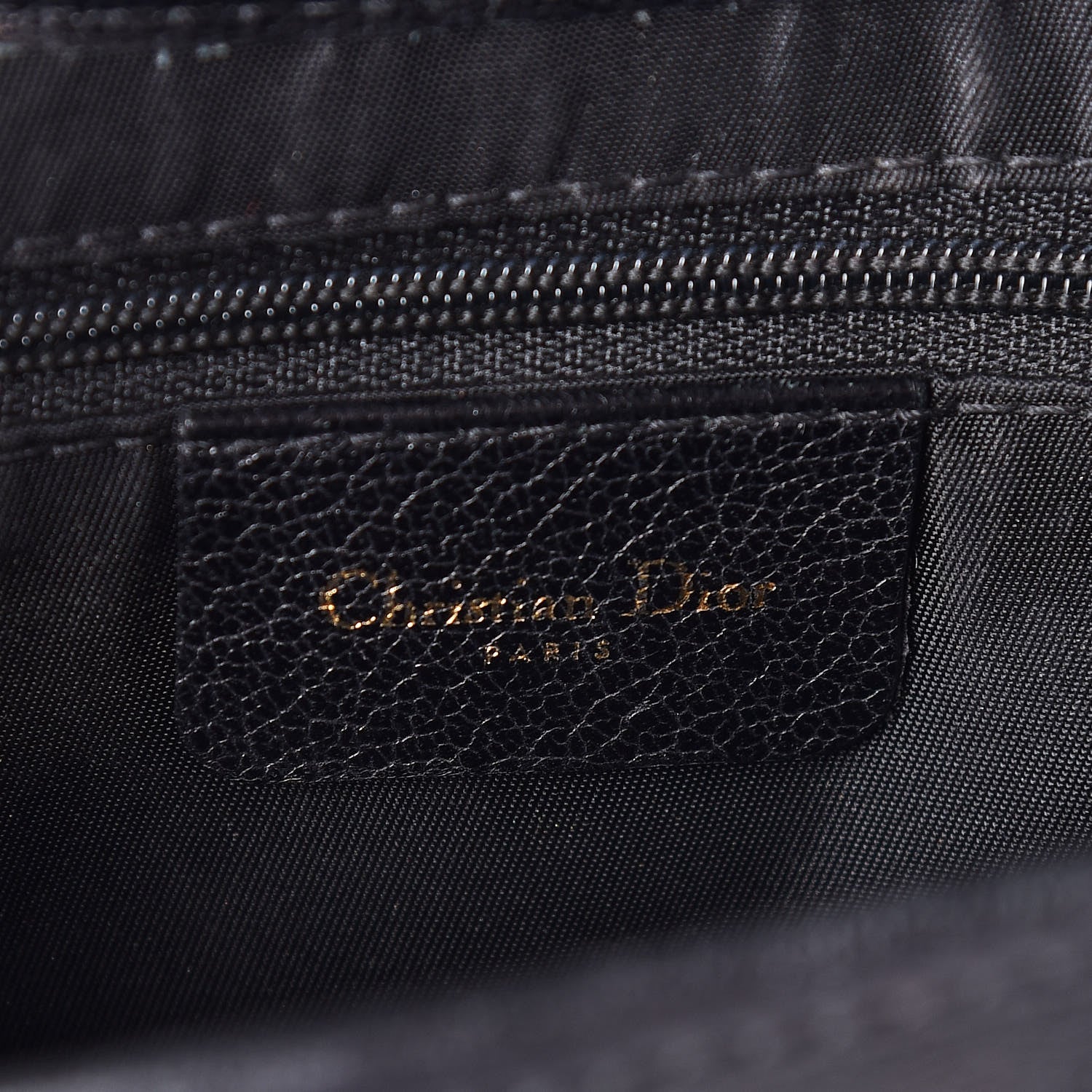 Christian Dior Grained Calfskin Saddle Bag Black 6 of 14