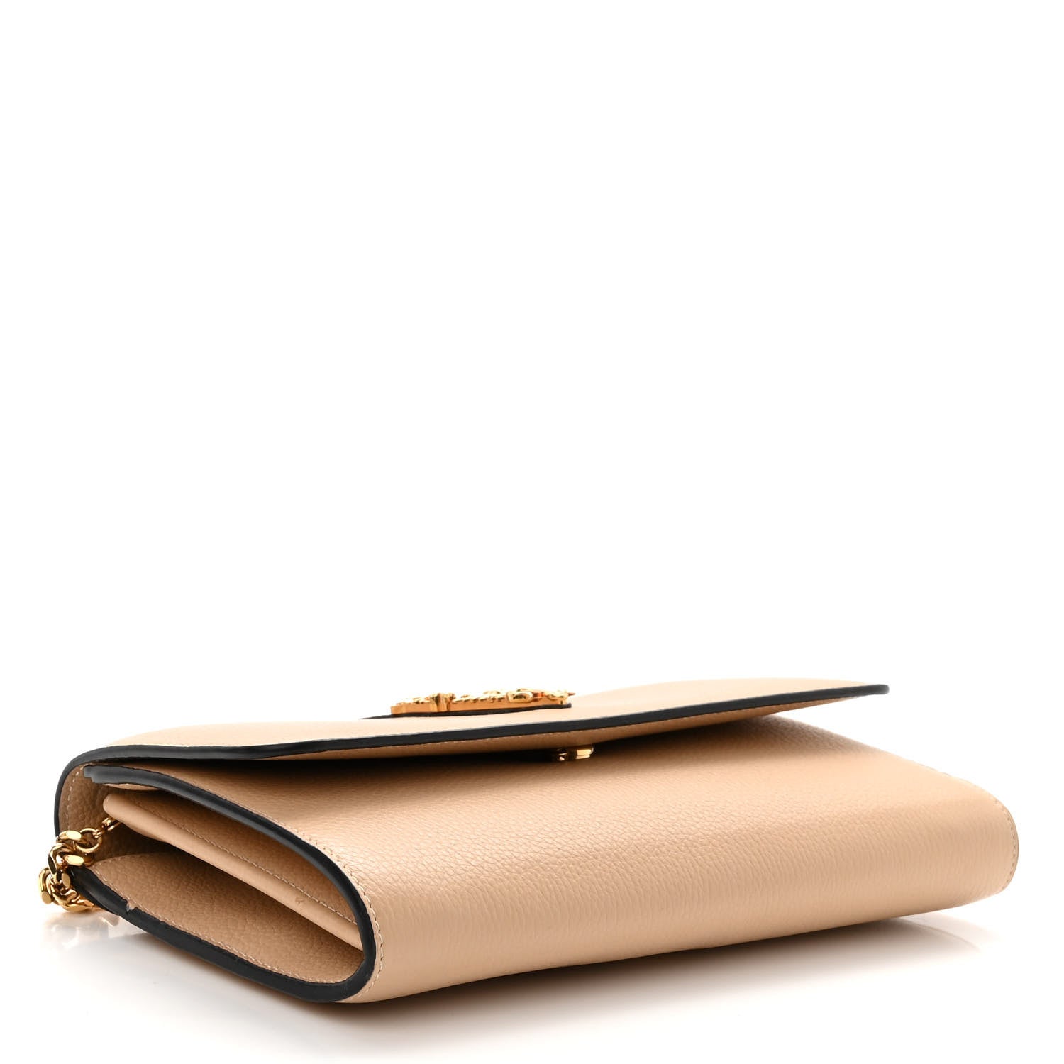 Versace Grainy Calfskin Virtus Chain Crossbody Beige 4 of 12