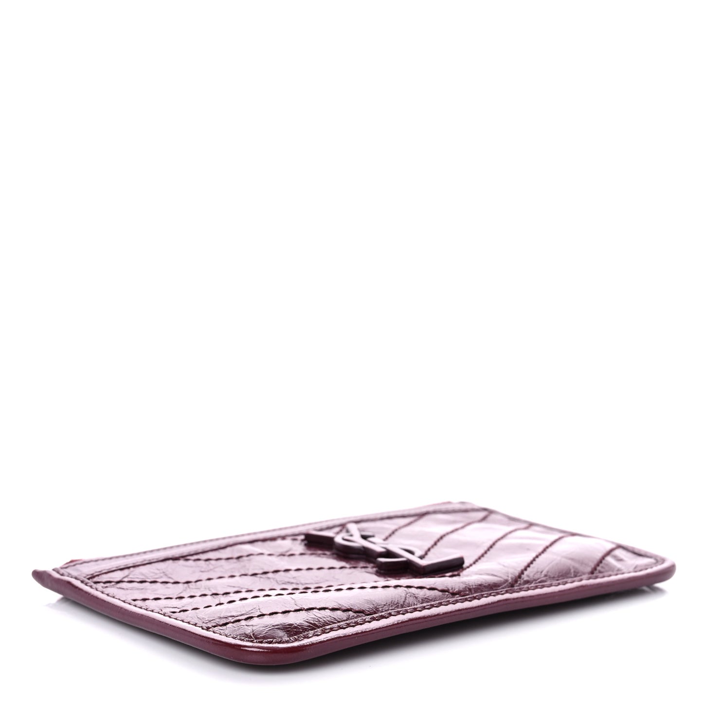 Crinkled Calfskin Matelasse Niki Bill Pouch Rouge Legion