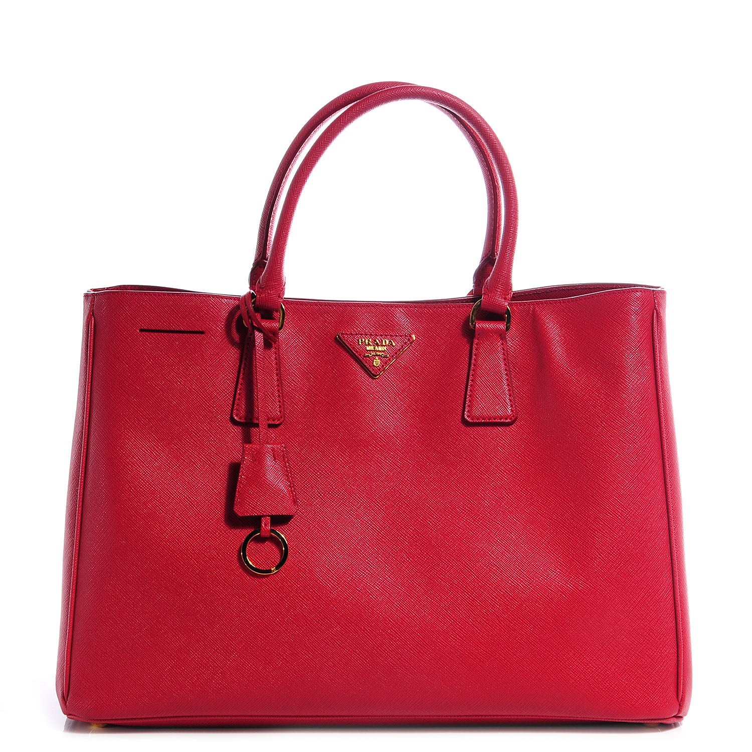 Prada Saffiano Lux Large Tote Fuoco 1 of 9
