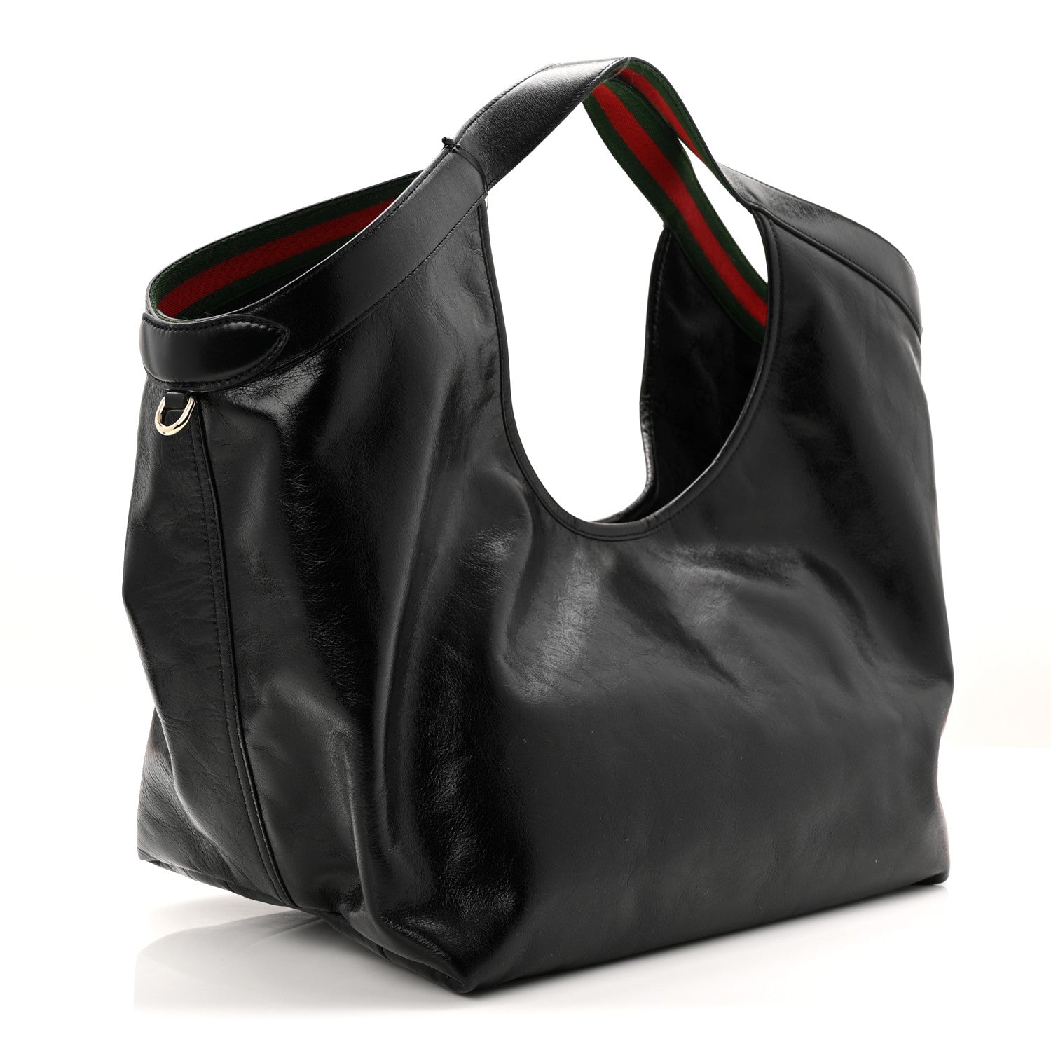 Gucci Soft Glossy Calfskin Large Giglio Tote Black 4 of 10