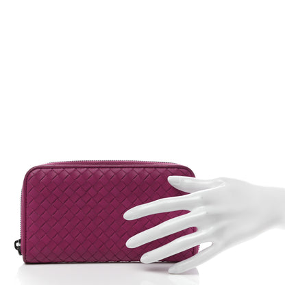 Bottega Veneta Nappa Intrecciato Zip Around Wallet Ametista 2 of 11