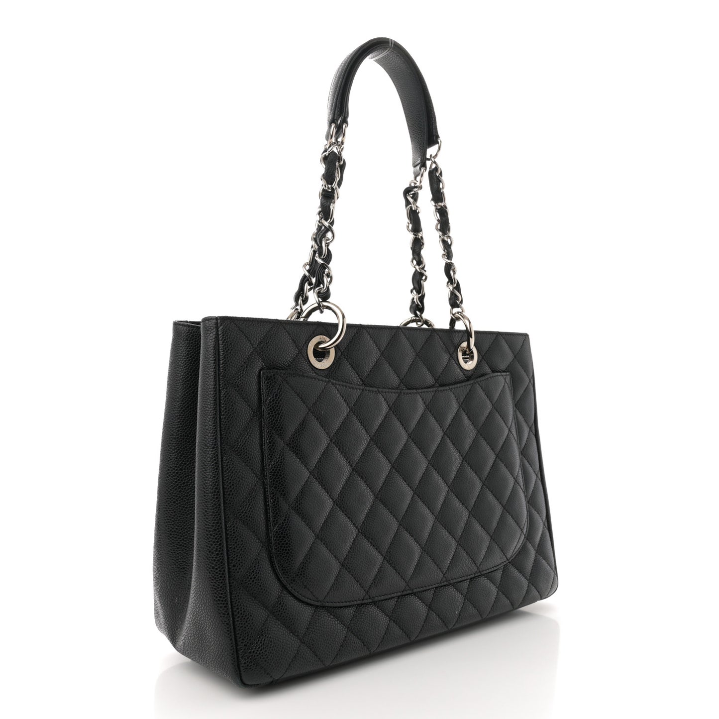 Caviar Quilted Grand Shopping Tote GST Black