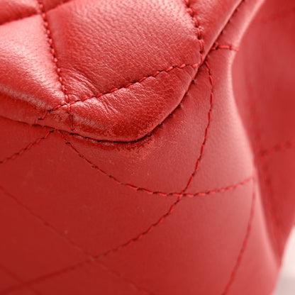 Chanel Lambskin Quilted Medium Double Flap Red 11 of 15