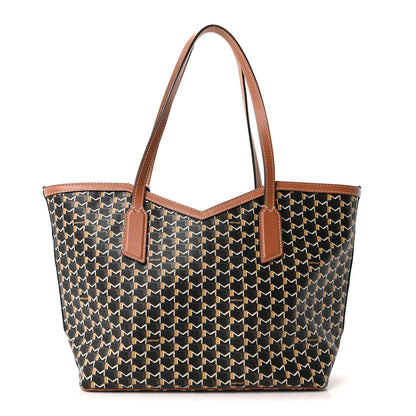 Moynat Calfskin Canvas M Tote PM Brown 1 of 10