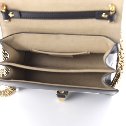 Fendi Vitello Liberty Bi-Color FF 1974 Embossed Small Kan I Shoulder Bag Black Maya 5 of 12