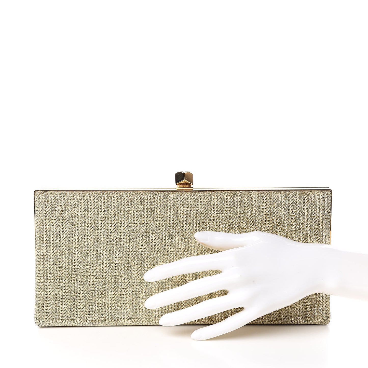 Lame Glitter Oversized Clutch Light Bronze