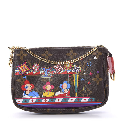 Louis Vuitton Monogram 2020 Christmas Animation Bumper Cars Mini Pochette Accessories Coquelicot 1 of 7