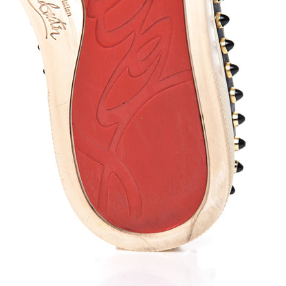 Christian Louboutin Calfskin Studded Womens Cador Flat 35.5 Black 16 of 17
