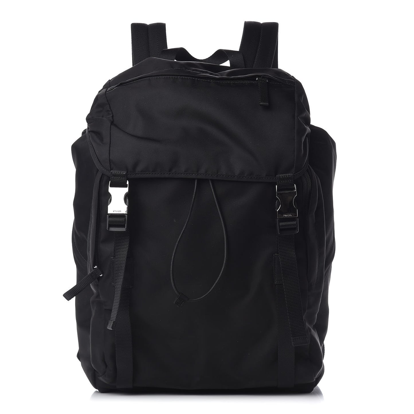 Nylon Montagna Double Buckle Backpack Black