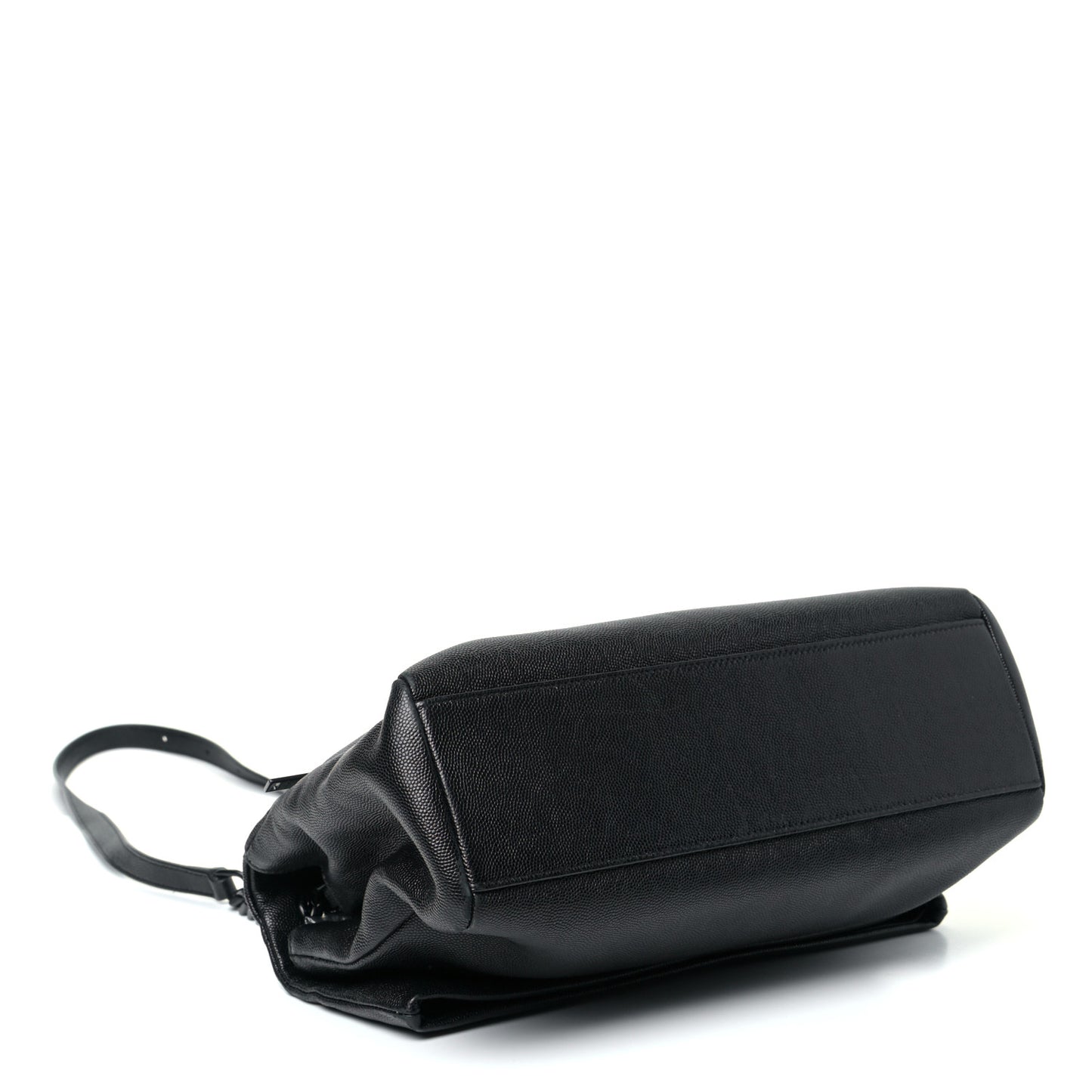 Grain De Poudre Medium West Hollywood Monogram Fold-Over Black