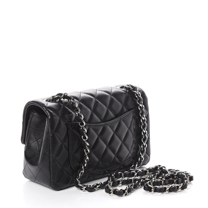 Chanel Lambskin Quilted Mini Rectangular Flap Black 2 of 8