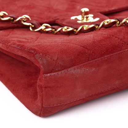 Chanel Suede Quilted Mini Square Flap Red 9 of 11