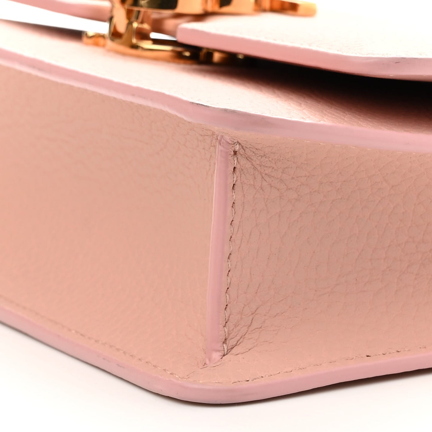 Grained Calfskin Mini TB Elongated Bag Dusty Pink