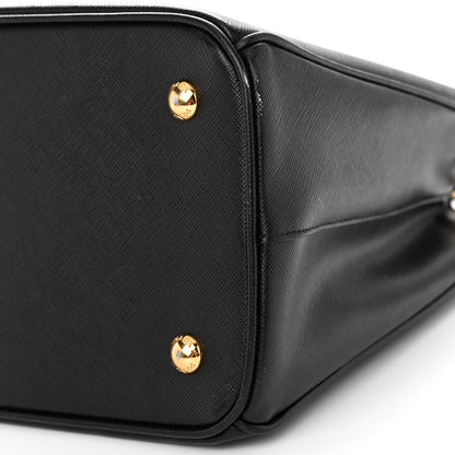 Prada Saffiano Medium Galleria Double Zip Tote Black 10 of 11