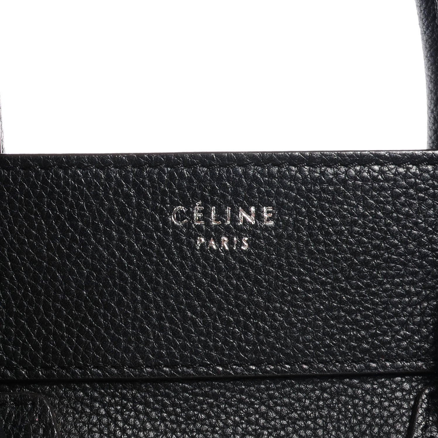 Celine Drummed Calfskin Mini Luggage Black 5 of 9