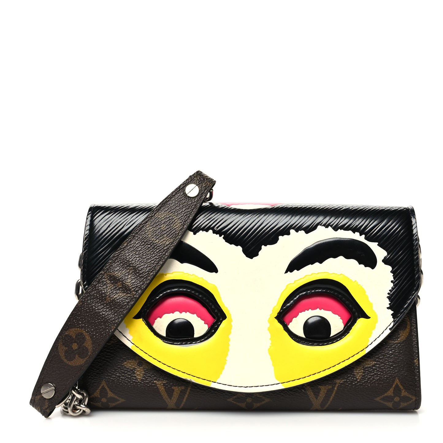 Monogram Kabuki Chain Wallet Black