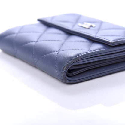 Chanel Lambskin Quilted Compact French Flap Wallet Lavender 9 of 10