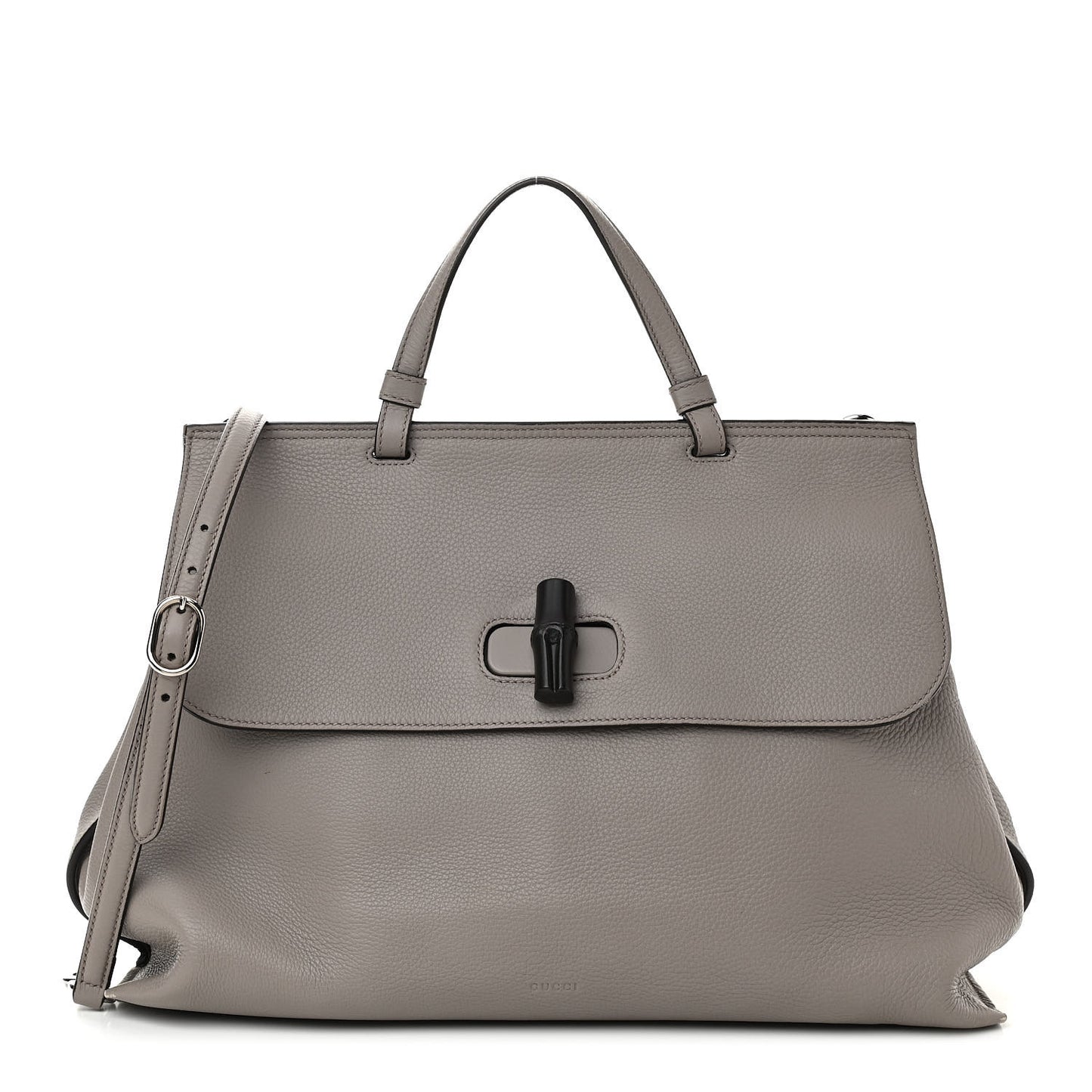 Cellarius Calfskin Large Bamboo Daily Top Handle Bag Storm Grey