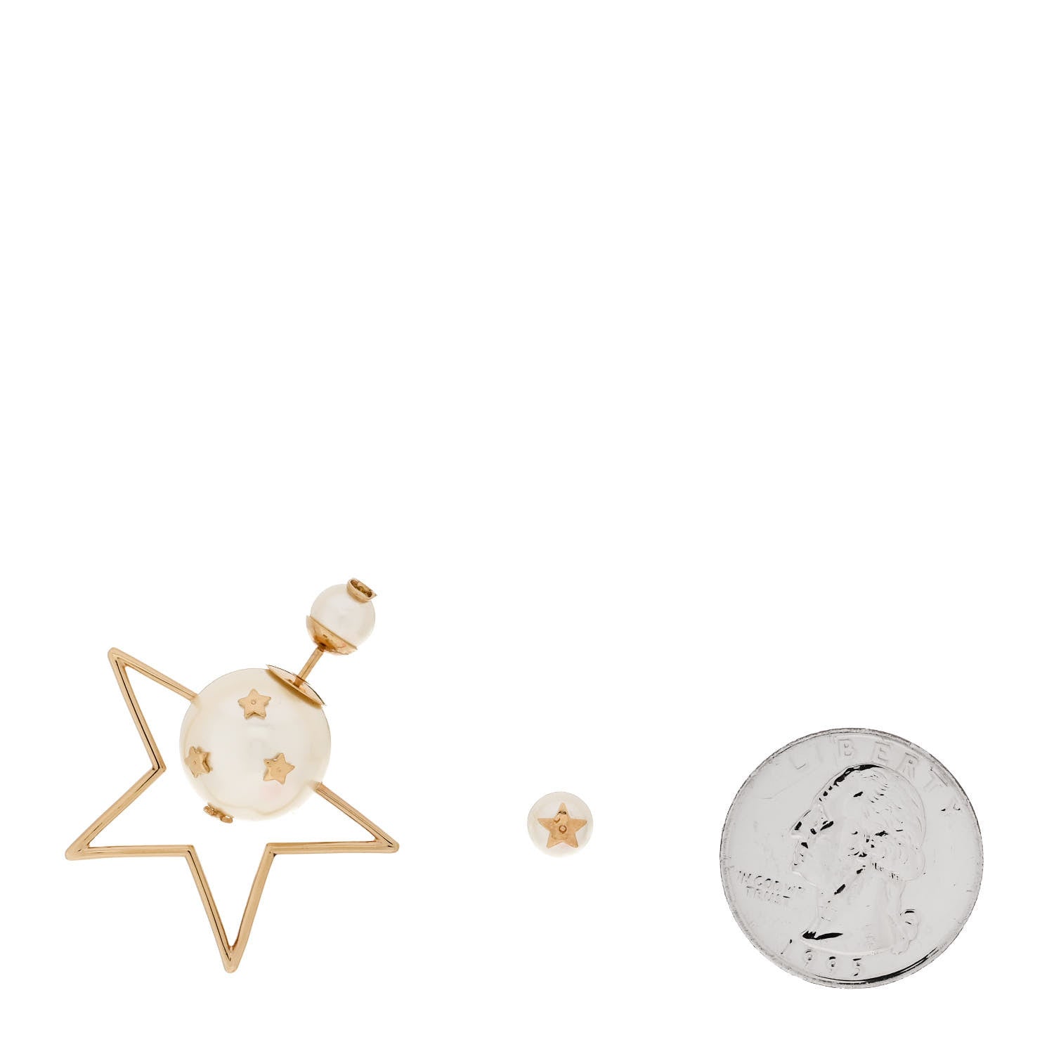 Christian Dior Pearl Star Tribales Earrings 2 of 5