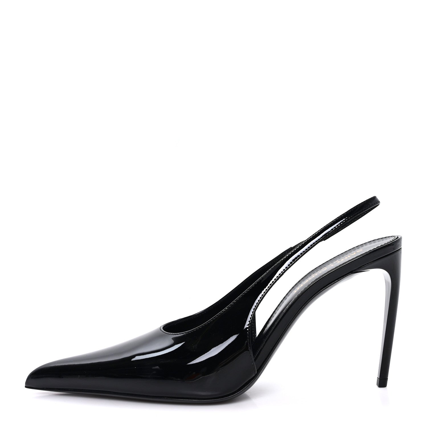 Saint Laurent Vernice Grupy Kendall 90mm Slingback Pumps 37 Black 1 of 10