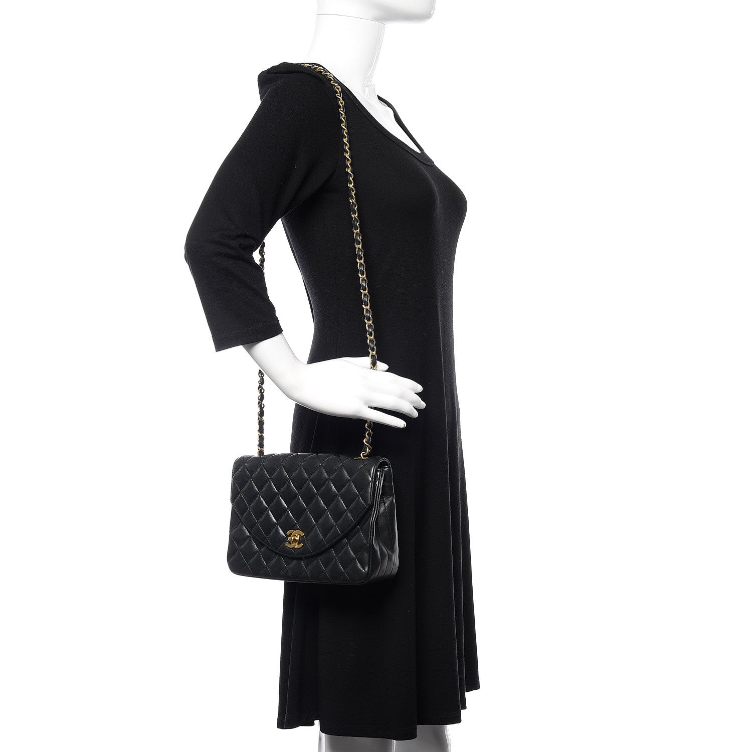 Chanel Lambskin Quilted Small Single Flap Black 2 of 15