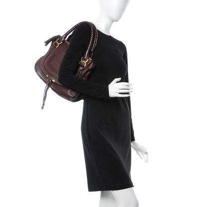 Chloe Calfskin Medium Marcie Satchel Wine Purple 2 of 8