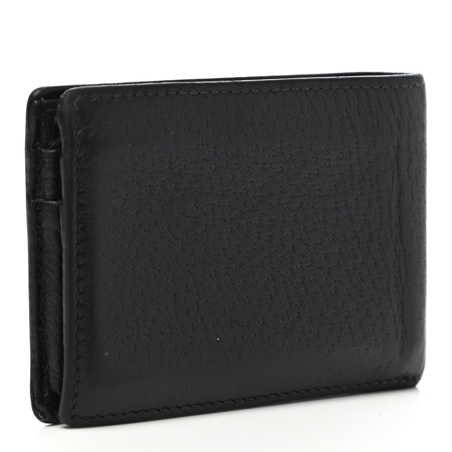 Calfskin Boar Effect GG Marmont Bi-Fold Wallet Black