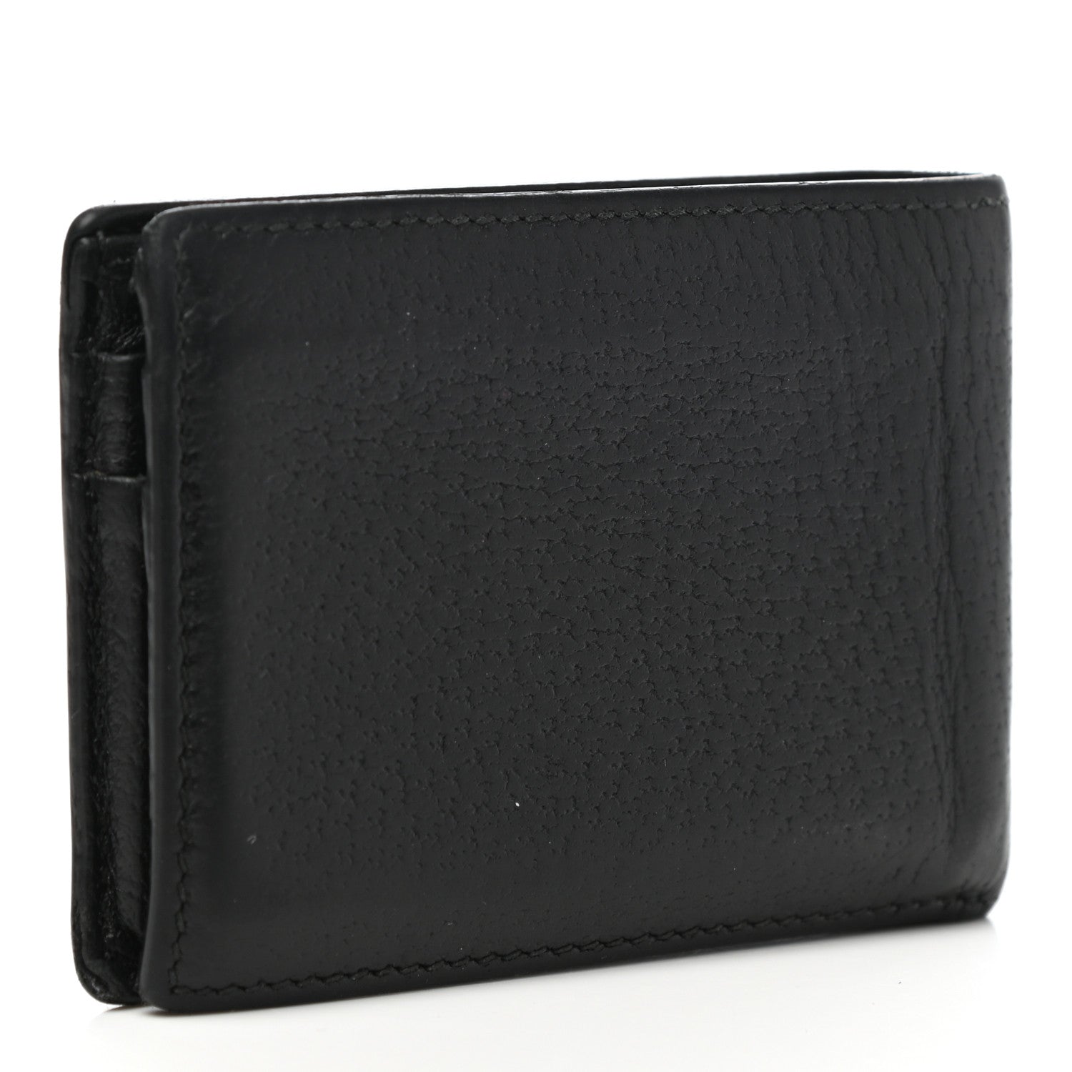 Gucci Calfskin Boar Effect GG Marmont Bi-Fold Wallet Black 3 of 12