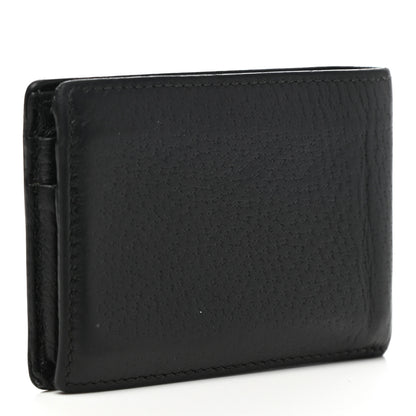 Gucci Calfskin Boar Effect GG Marmont Bi-Fold Wallet Black 3 of 12